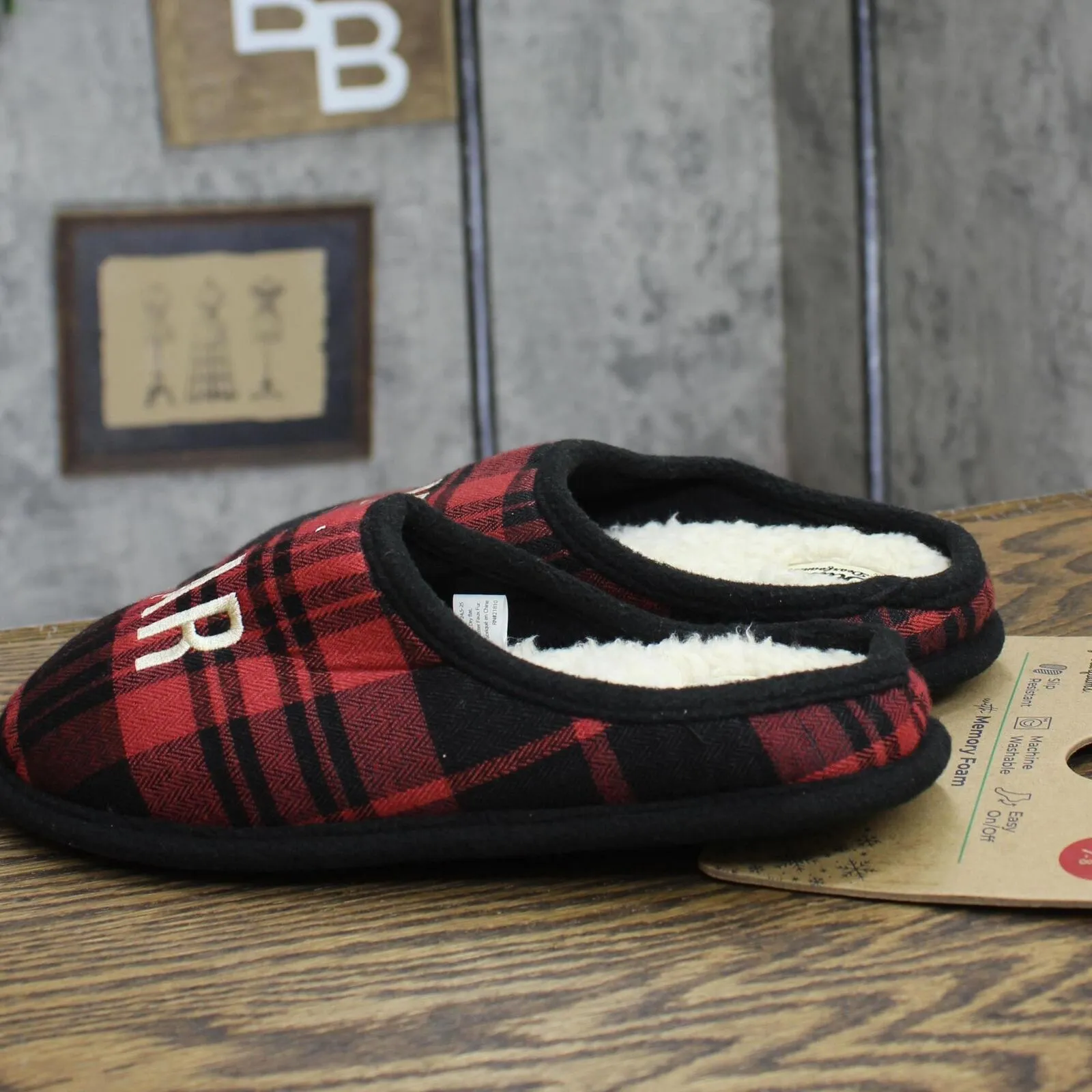Dluxe By Dearfoams Womens Family Matching Mama Bear Clog Slippers Red M (7-8)