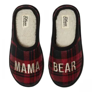 Dluxe By Dearfoams Womens Family Matching Mama Bear Clog Slippers Red M (7-8)