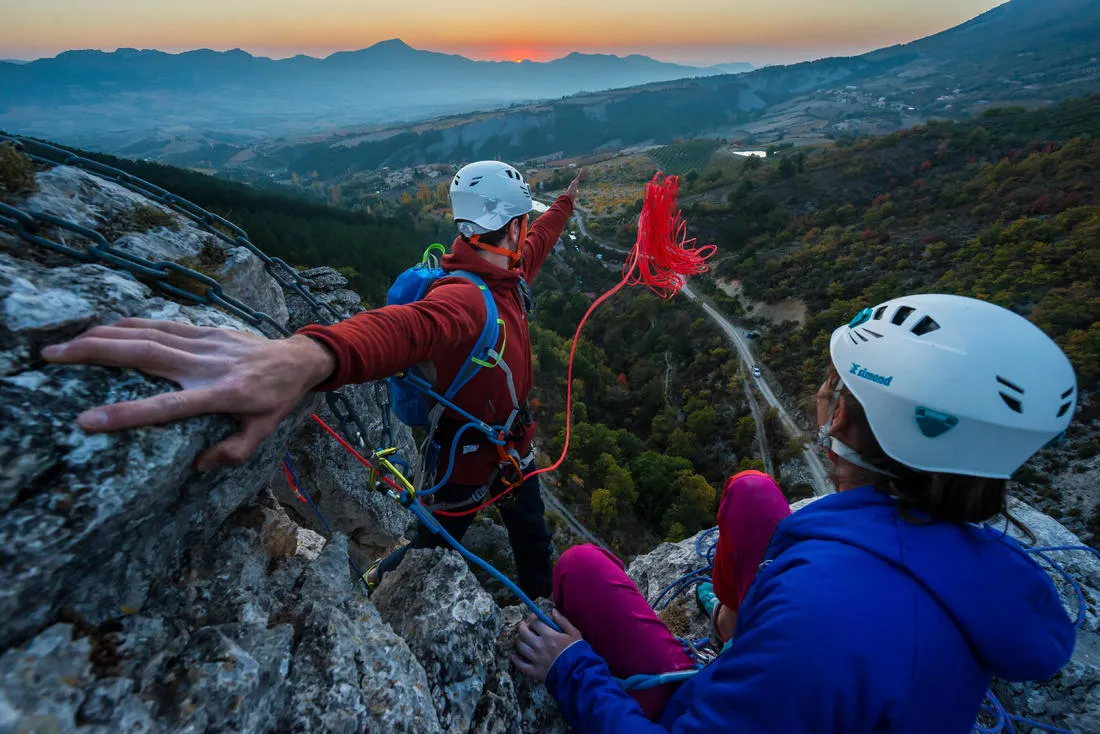 Double climbing and mountaineering lanyard