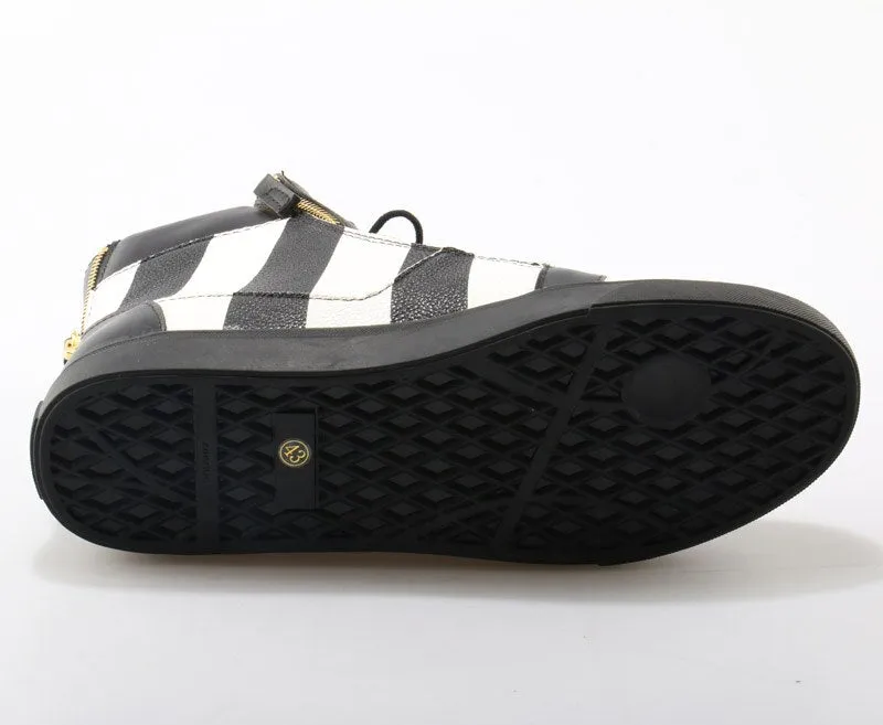 Double Zipper Unisex Sneakers Flat Leisure Trainer Shoes
