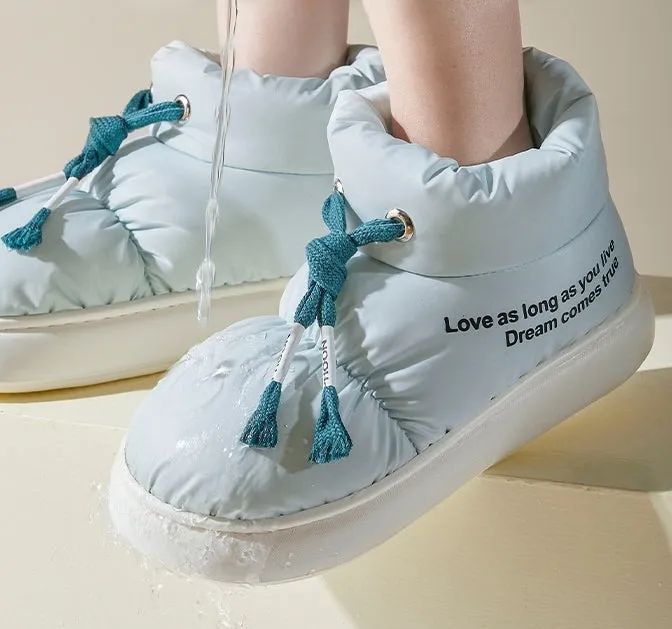Drawstring Snow Boots