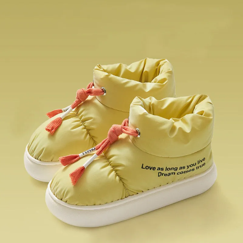 Drawstring Snow Boots