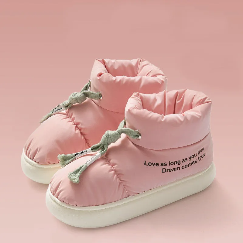 Drawstring Snow Boots