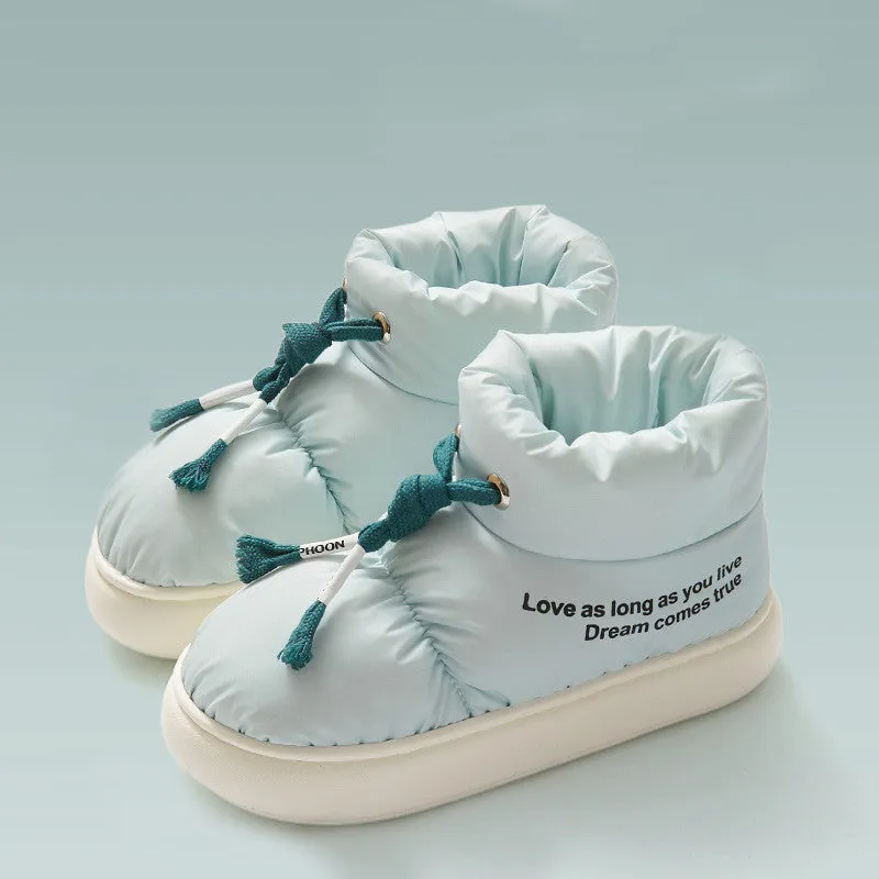 Drawstring Snow Boots