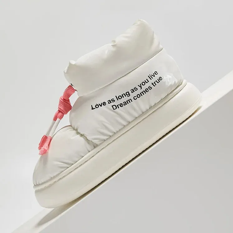 Drawstring Snow Boots