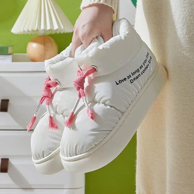 Drawstring Snow Boots