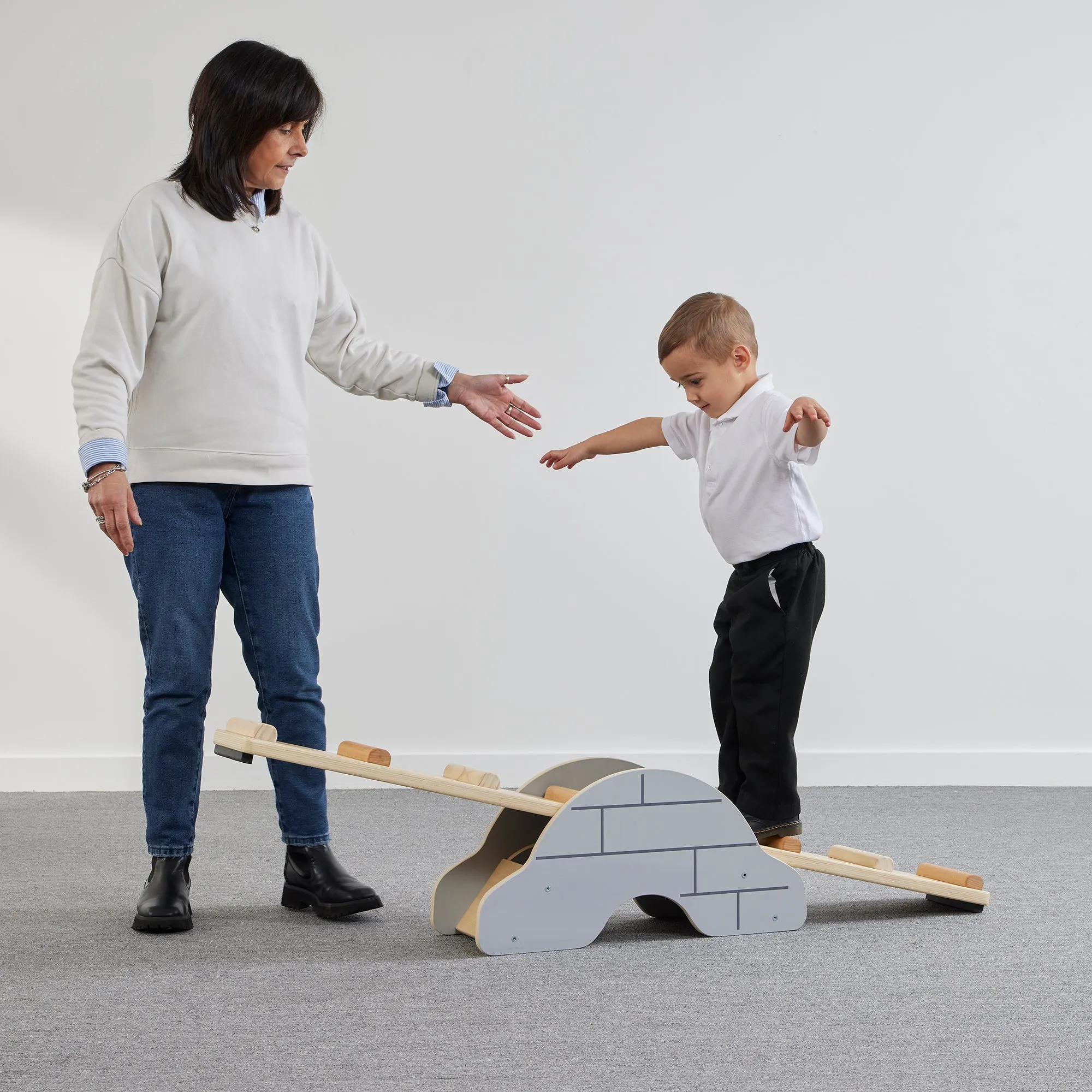 Eco Wooden Pikler Balance Bridge and Seesaw | Tested for Schools & Commercial Settings
