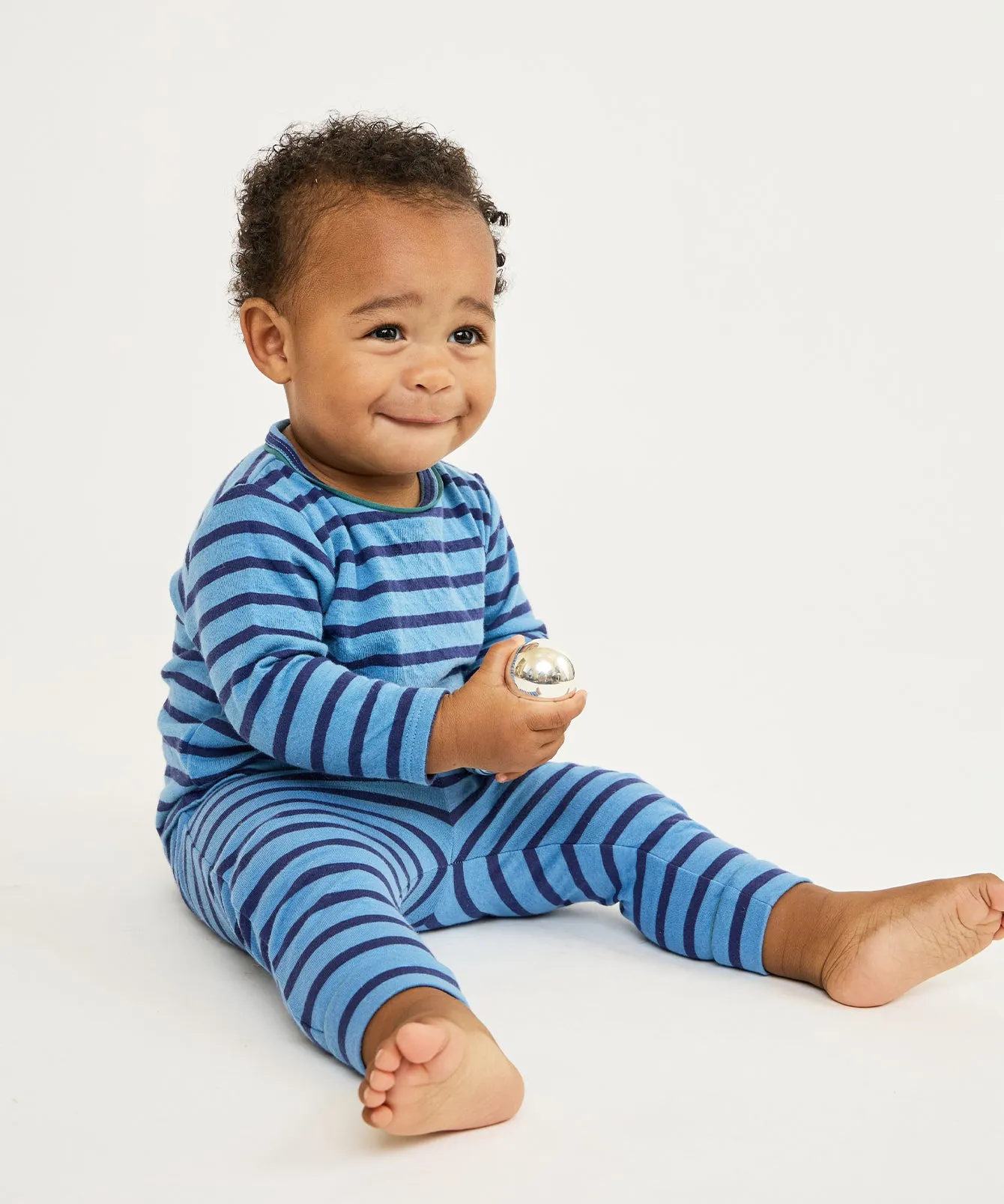 Edward Baby T-Shirt, Ocean Stripe