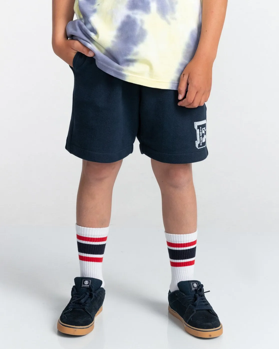 Element Ricks Tie Dye Kids' SweatShorts Eclipse Navy