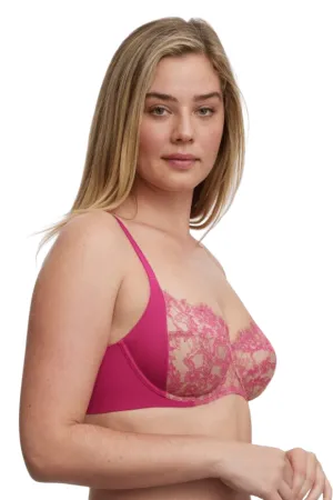 Entice Side Support Balconette Bra - Pink Berry