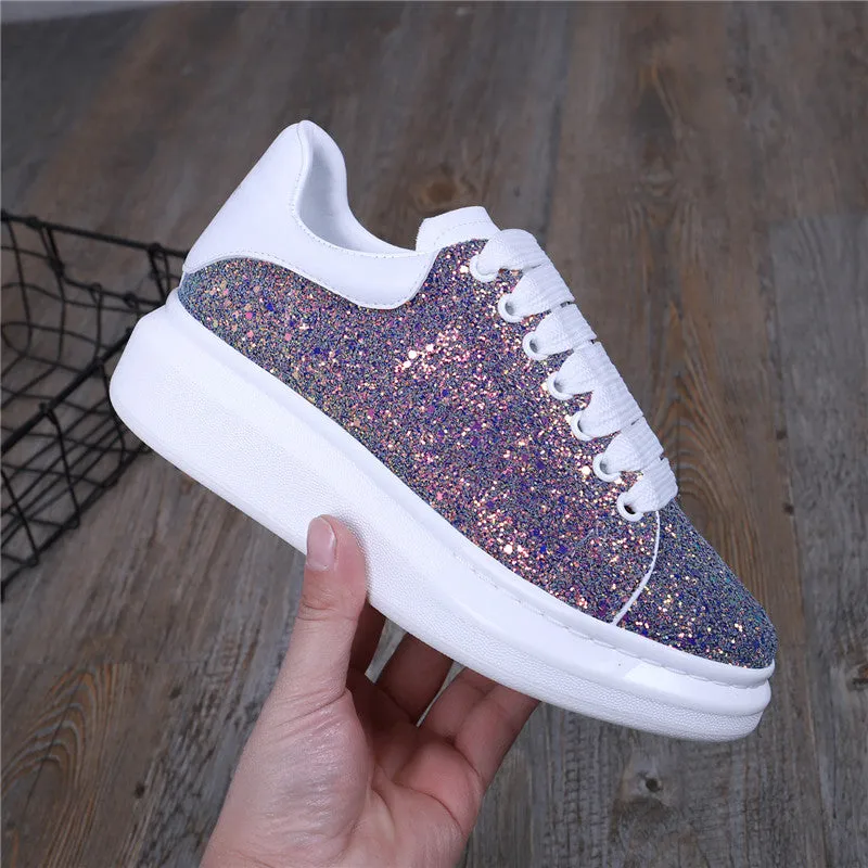 European station new sequins, scallion and thick bottom, outdoor ventilation, casual, all-around, heightening women's spong