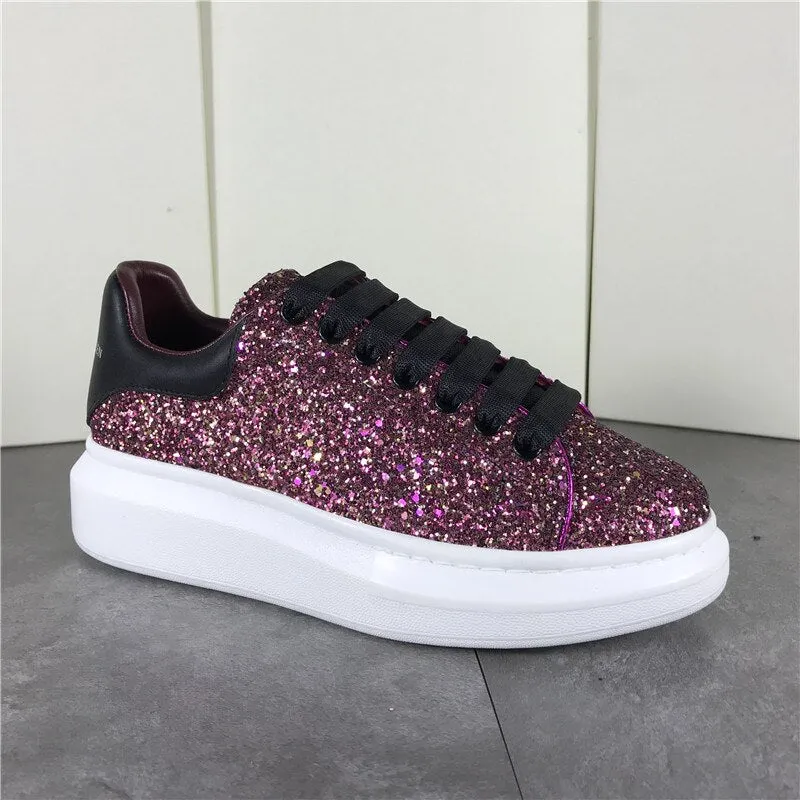 European station new sequins, scallion and thick bottom, outdoor ventilation, casual, all-around, heightening women's spong
