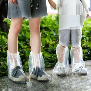 FaSoLa Disposable Rain Shoe Covers for Adults - Transparent, Pack of 5 Pairs