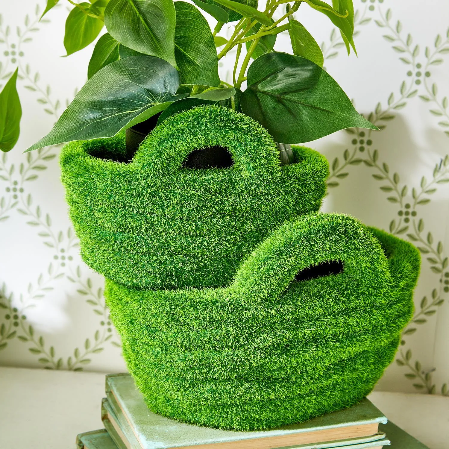 Faux Moss Basket