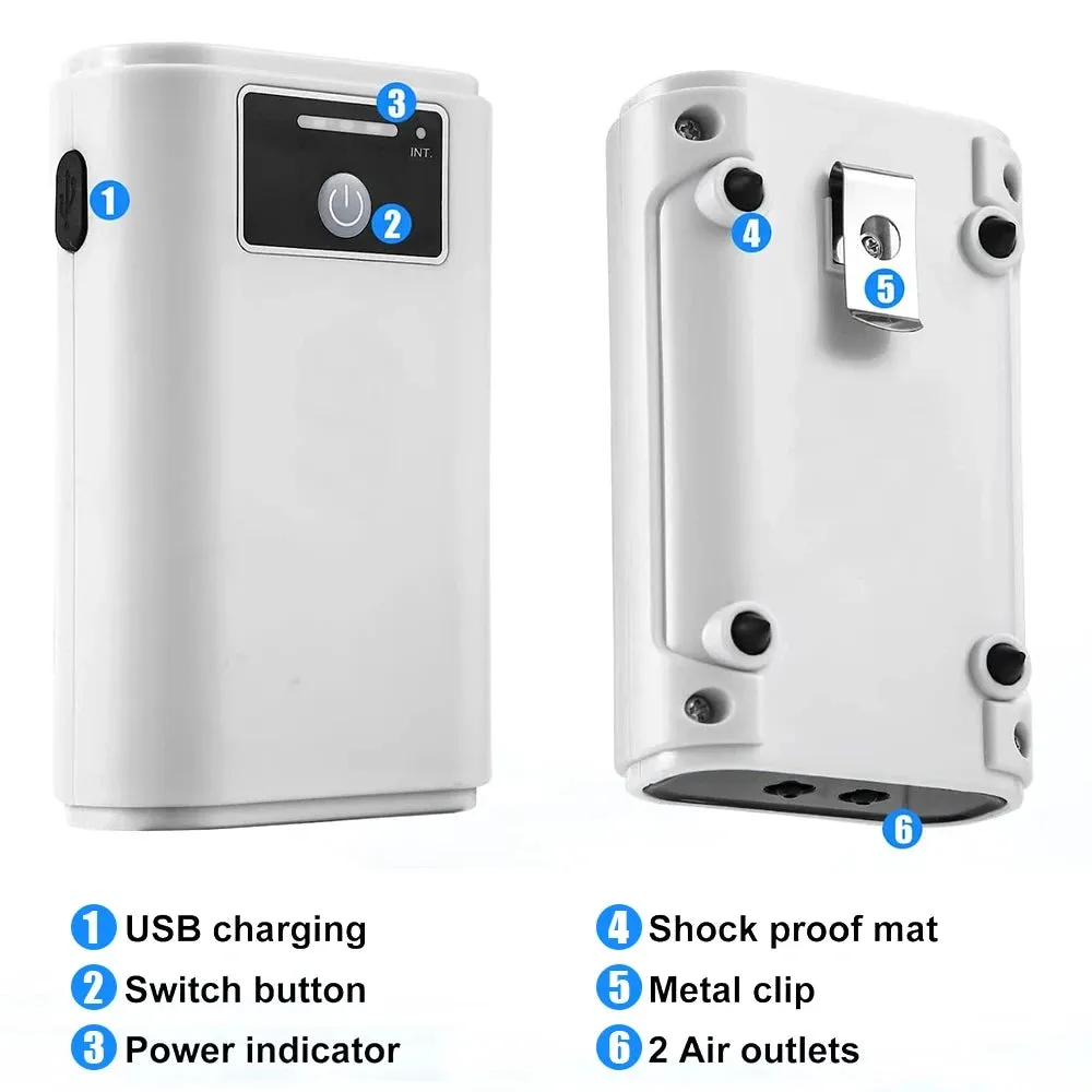 Fish tank oxygen air pump charging dual-purpose USB lithium battery fishing
