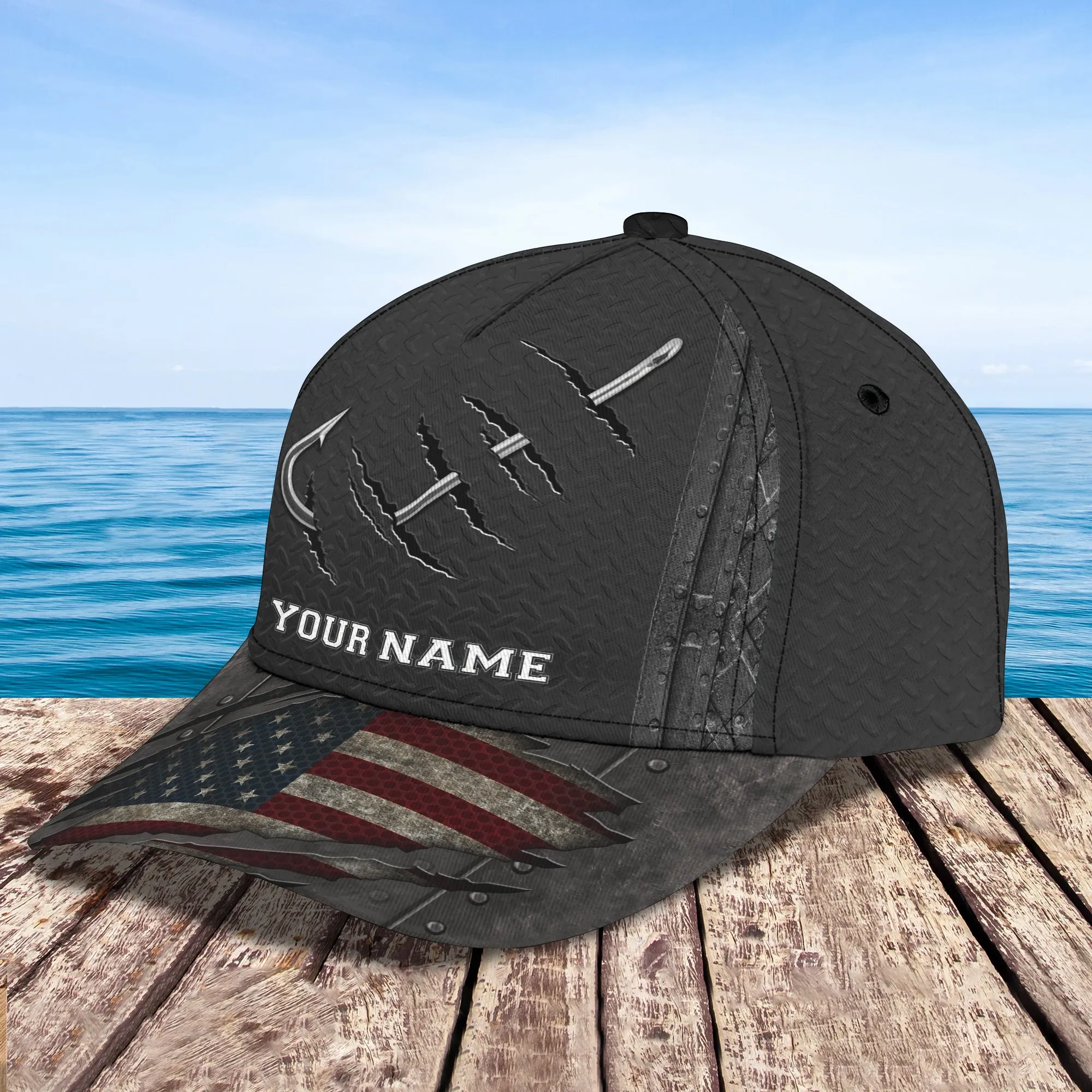 Fishing Hook - Personalized Name Cap - Urt96