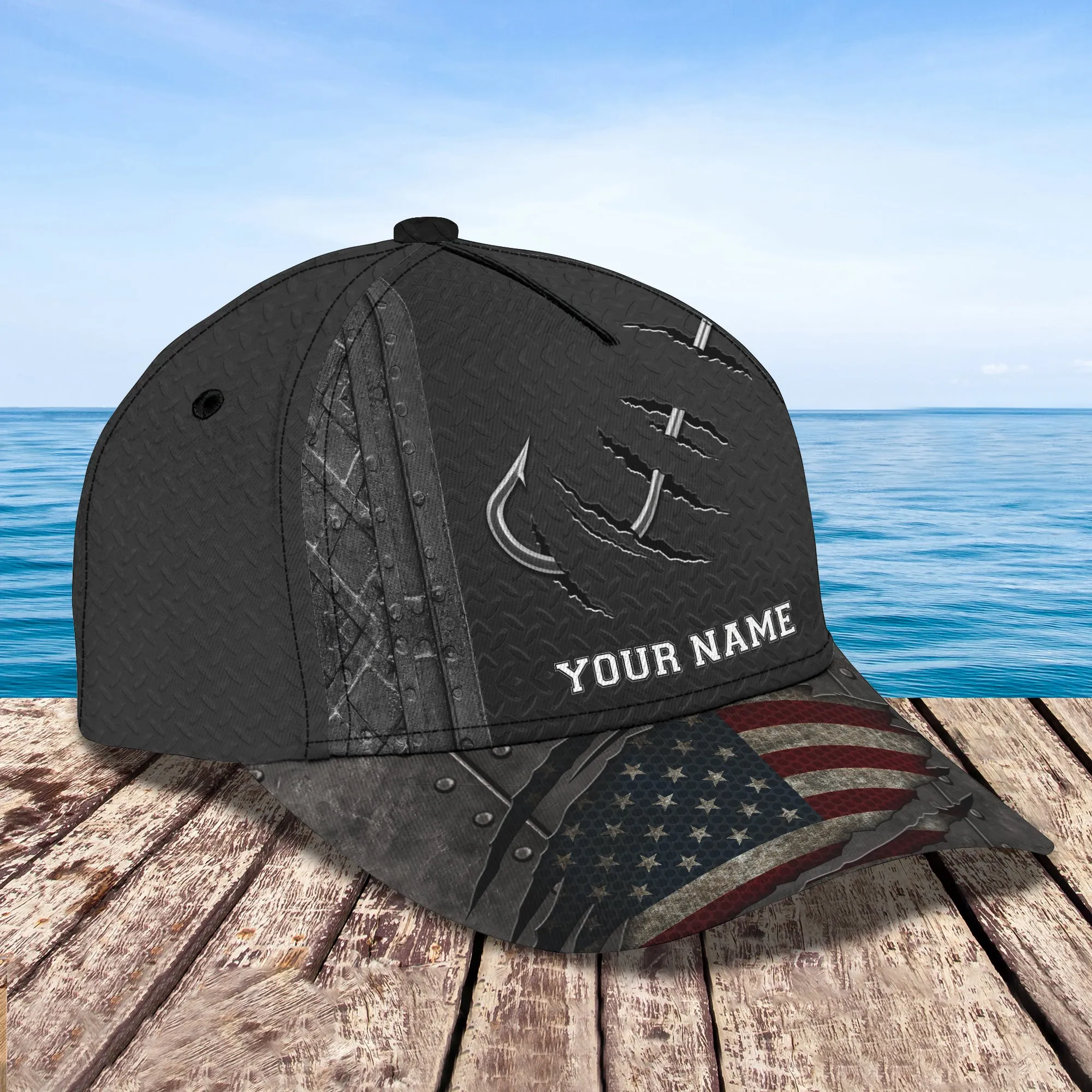 Fishing Hook - Personalized Name Cap - Urt96