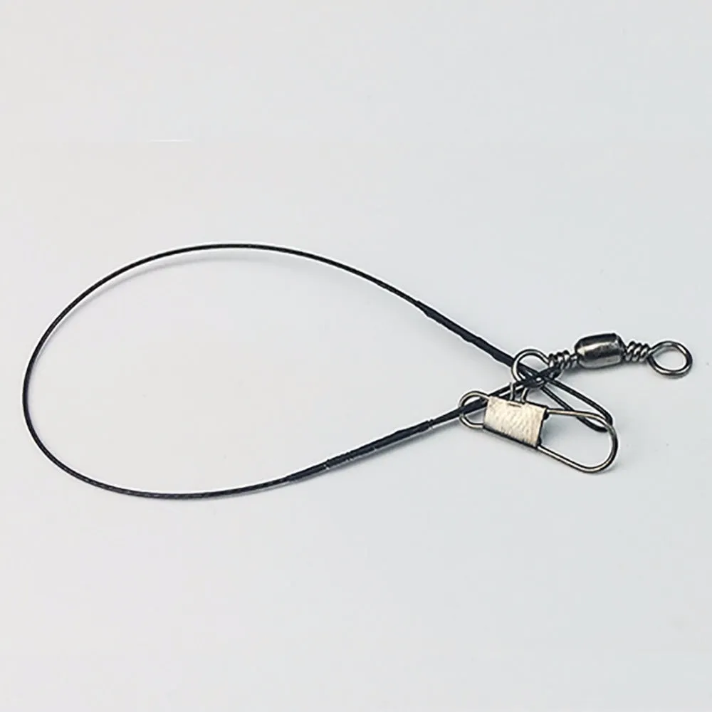 Fishing Tools Fishing Line Steel Wire Leader With Swivel And Snap 20Pcs/Pack