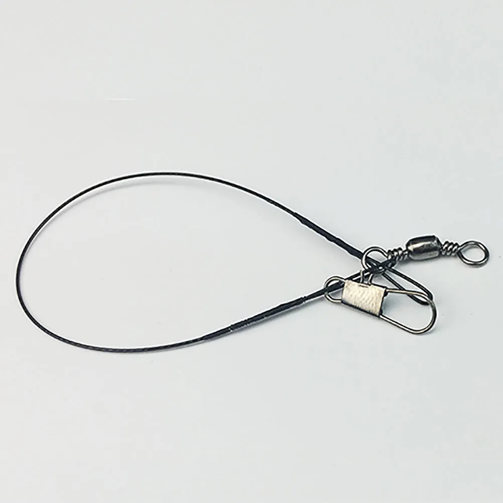 Fishing Tools Fishing Line Steel Wire Leader With Swivel And Snap 20Pcs/Pack