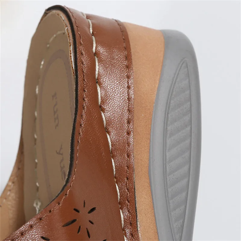 Flower Hollow Out Open Toe Breathable Beach Slippers for Women