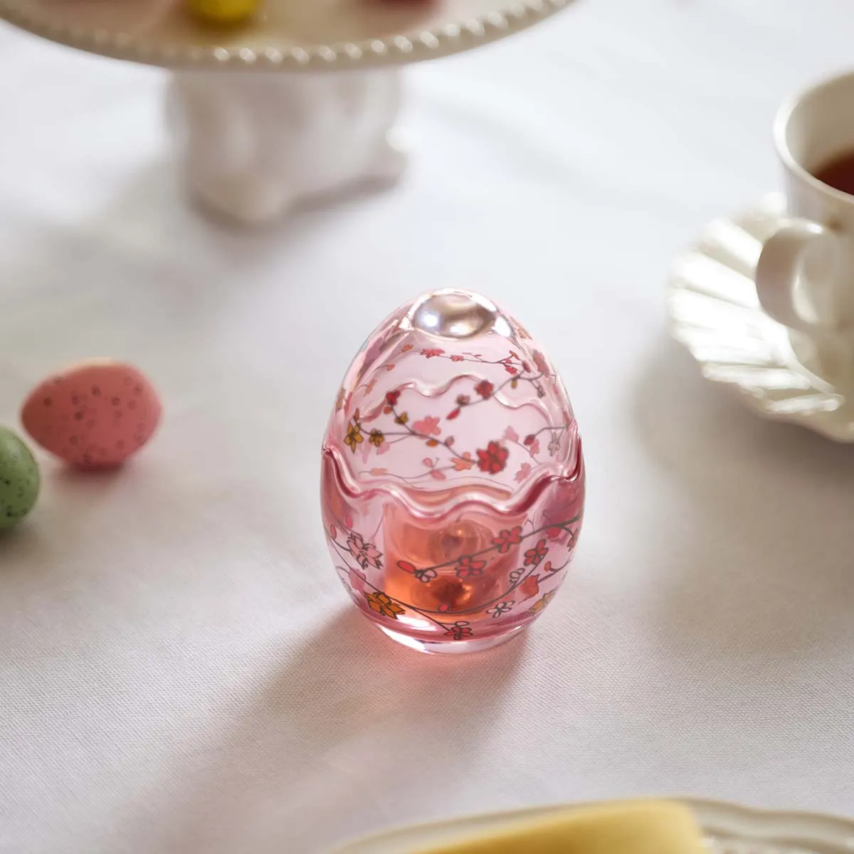 Flowered Egg Tealight Holder