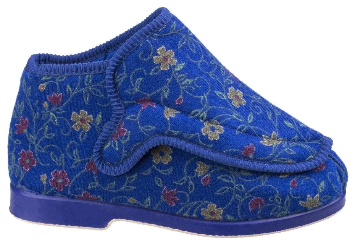 GBS Rhona Ladies 5E Extra Wide Fit Bootie Slippers