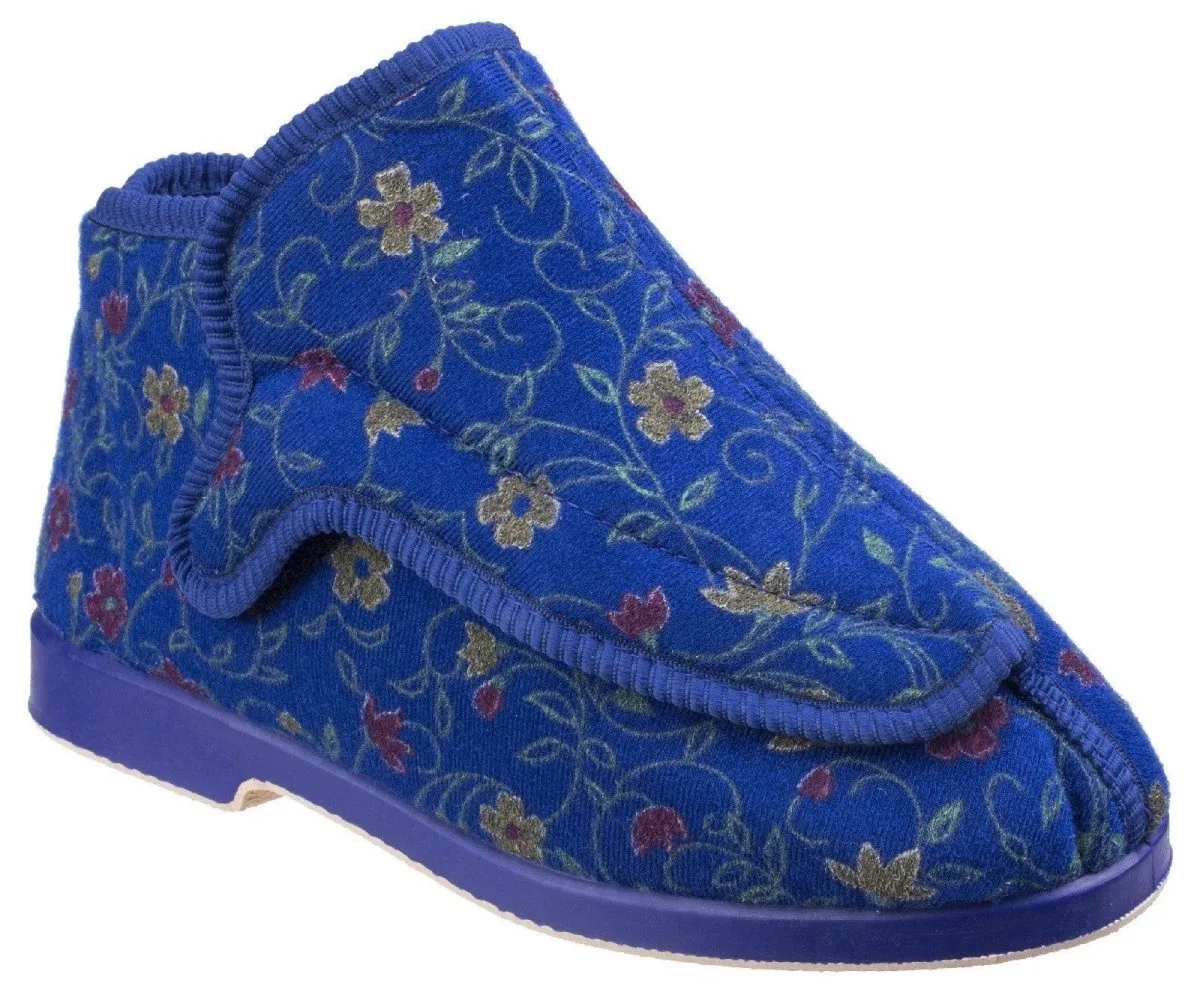 GBS Rhona Ladies 5E Extra Wide Fit Bootie Slippers