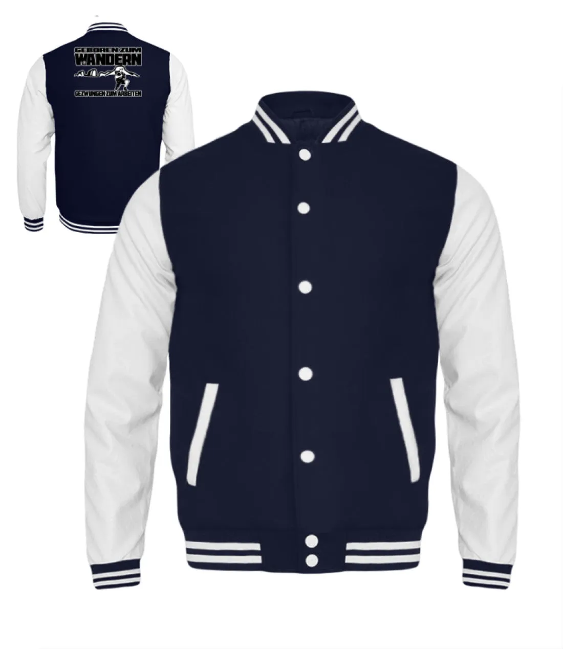 Geboren zum Wandern ...  - Kinder College Sweatjacke