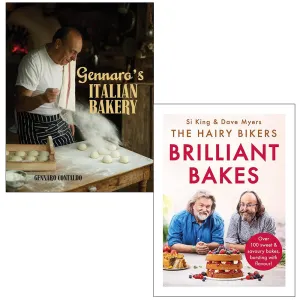 Gennaro's Italian Bakery By Gennaro Contaldo & The Hairy Bikers’ Brilliant Bakes By Hairy Bikers 2 Books Collection Set