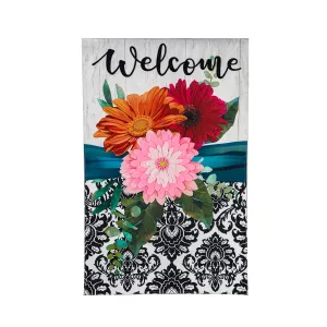 Gerbera Daisy Band House Linen Flag,13l10275