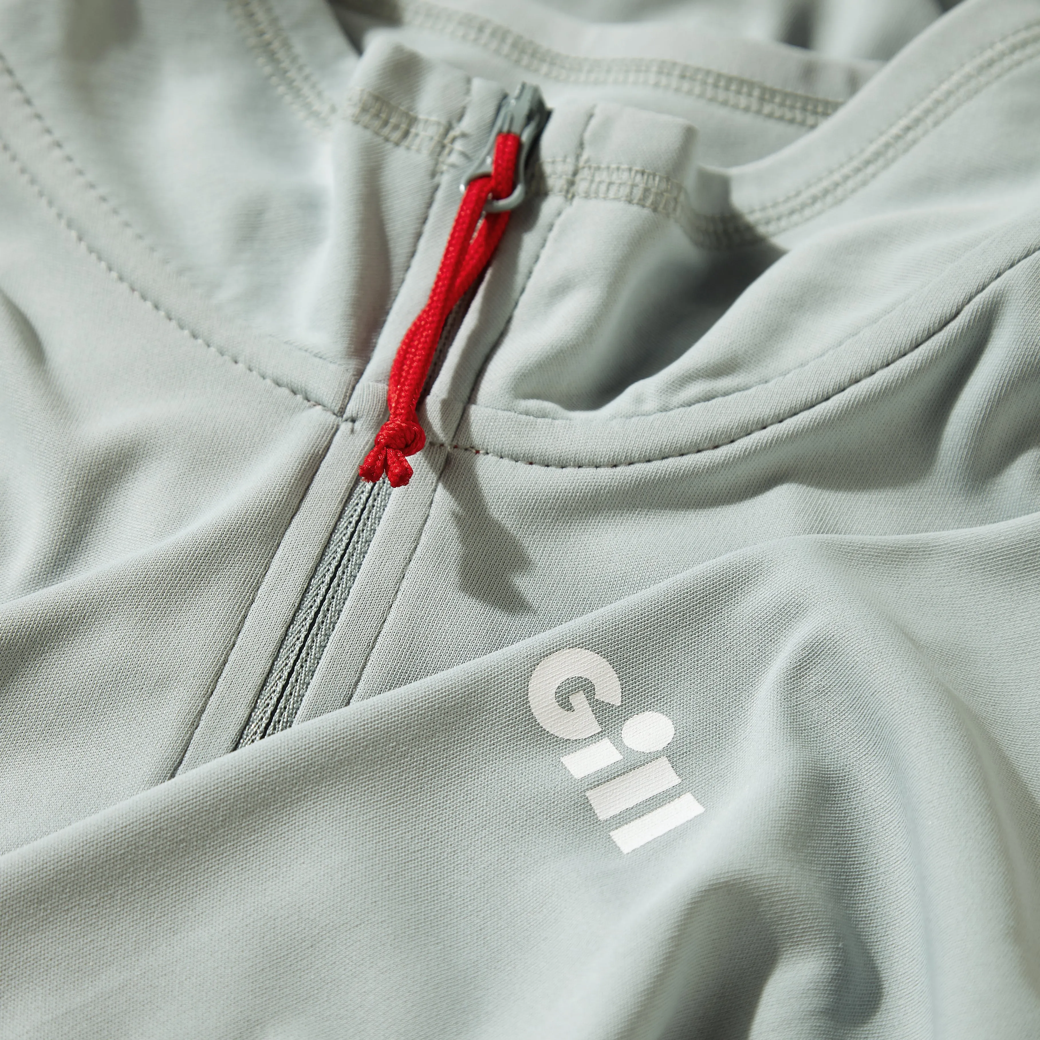Gill Men's UV Tec Long Sleeve Zip Tee Medium Grey