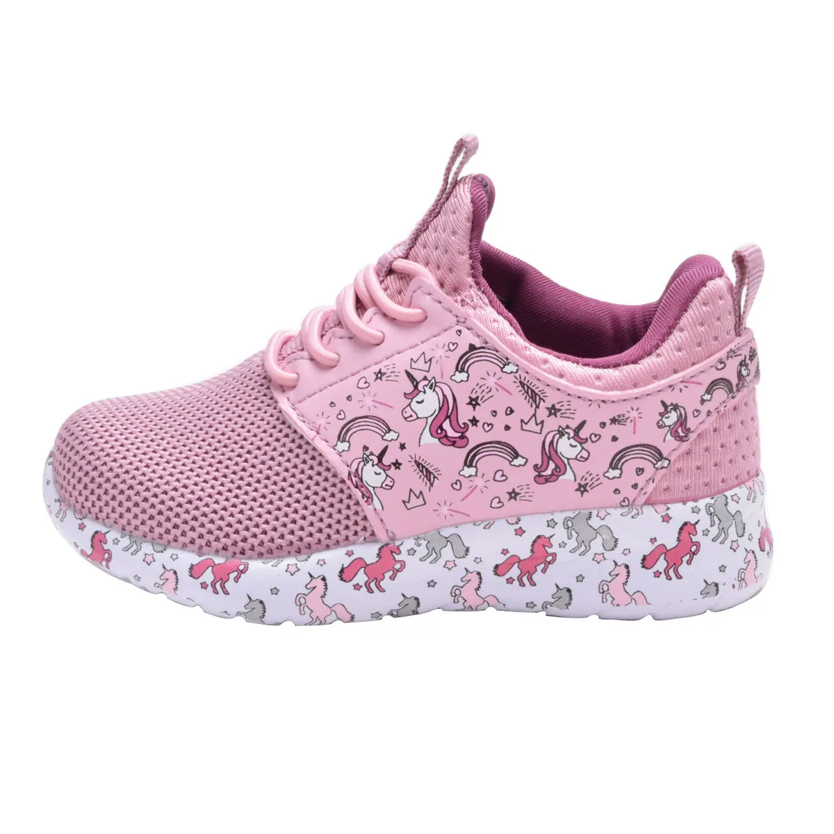 Girl Athletic Shoes Kids Unicorn Sneakers Toddler, Little, Big Kids Shoe Sizes 5-4
