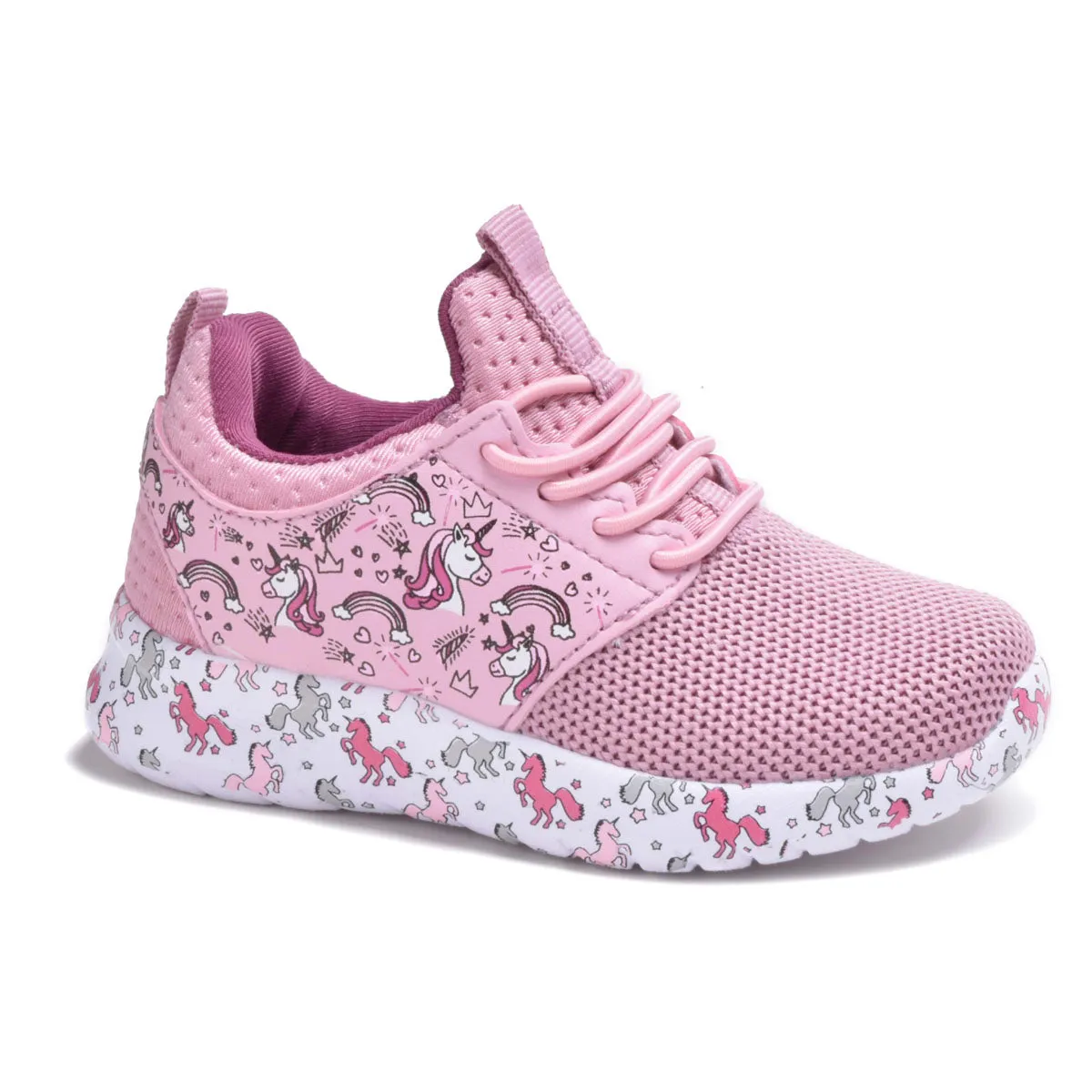 Girl Athletic Shoes Kids Unicorn Sneakers Toddler, Little, Big Kids Shoe Sizes 5-4