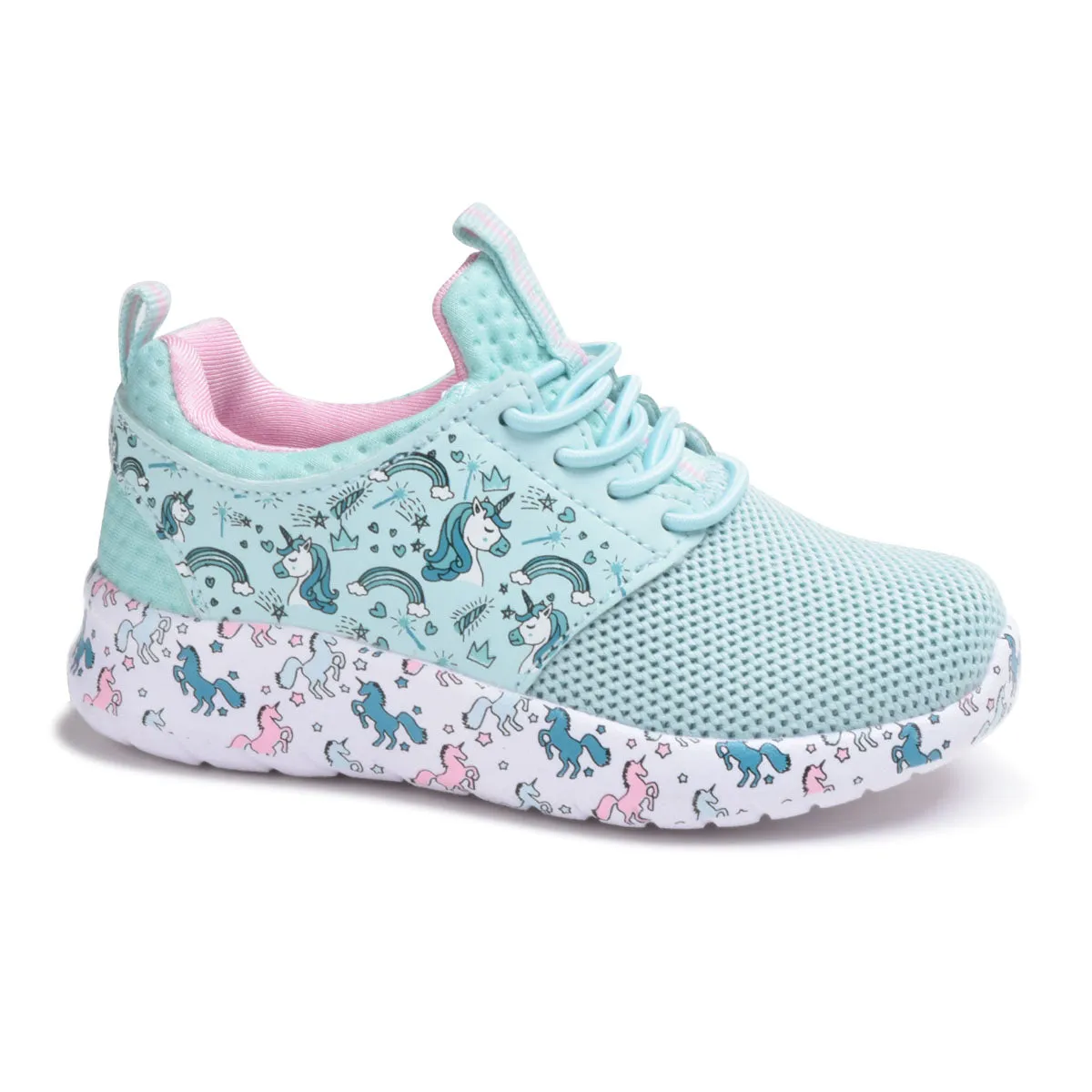 Girl Athletic Shoes Kids Unicorn Sneakers Toddler, Little, Big Kids Shoe Sizes 5-4