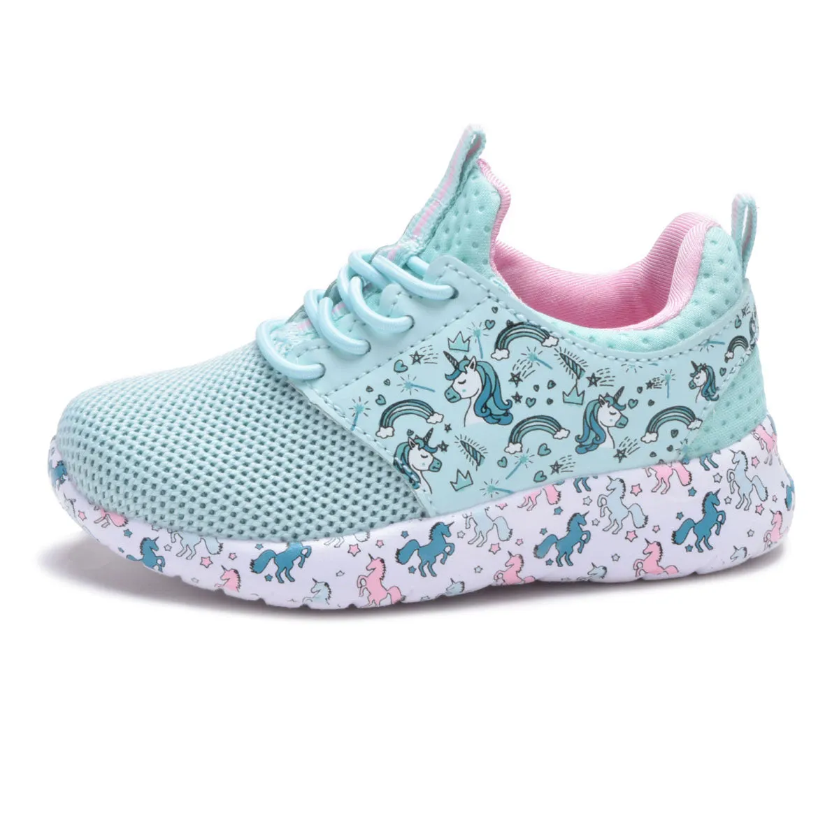 Girl Athletic Shoes Kids Unicorn Sneakers Toddler, Little, Big Kids Shoe Sizes 5-4