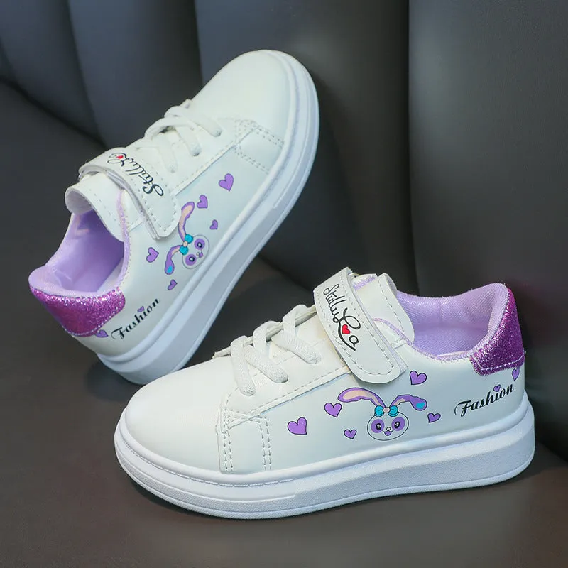 Girls’ Bunny White Shoes – Waterproof & Non-Slip