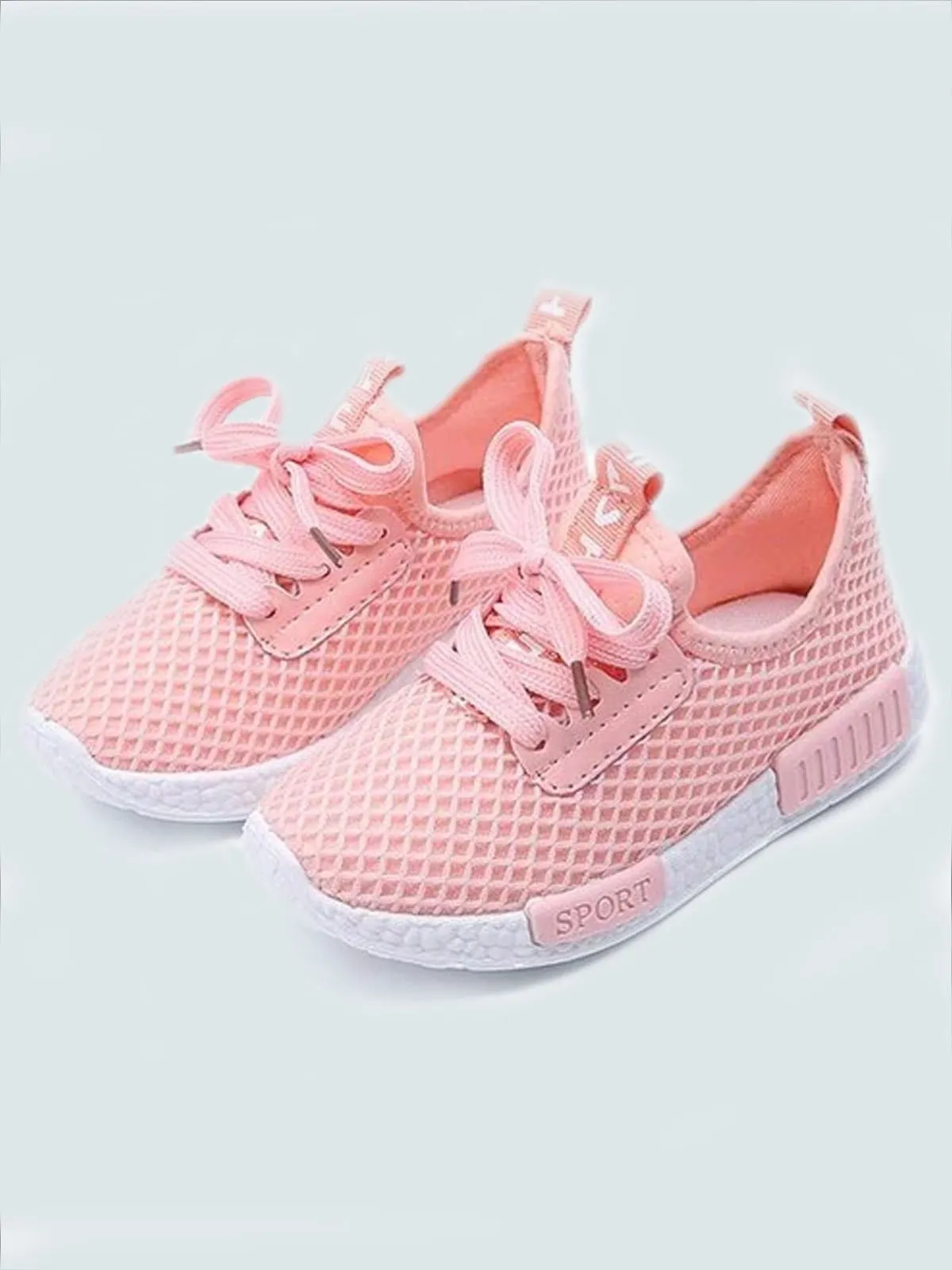 Girls Mesh Lace Up Non-Slip Sneakers By Liv and Mia