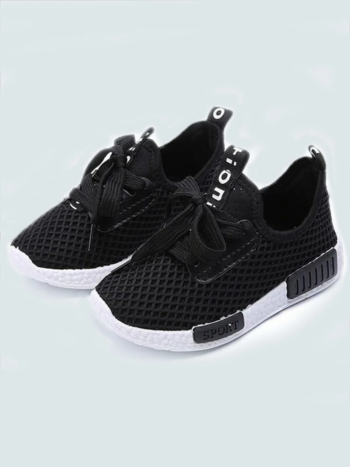 Girls Mesh Lace Up Non-Slip Sneakers By Liv and Mia