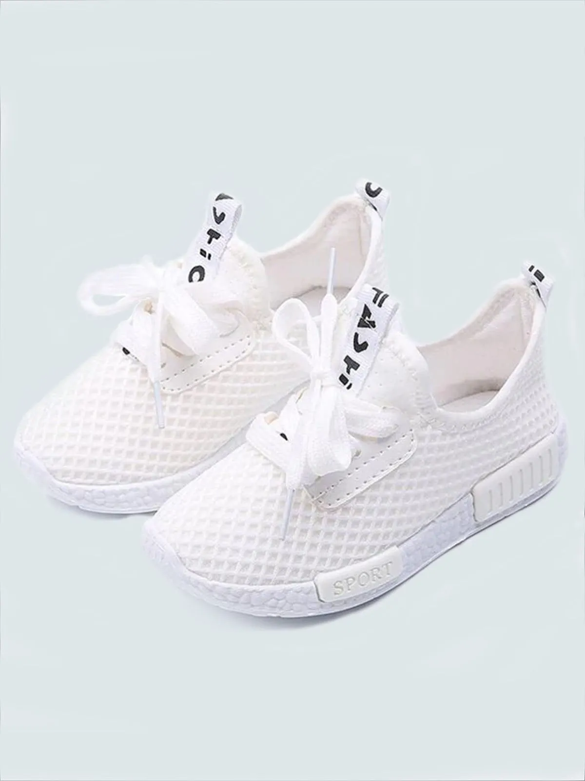 Girls Mesh Lace Up Non-Slip Sneakers By Liv and Mia