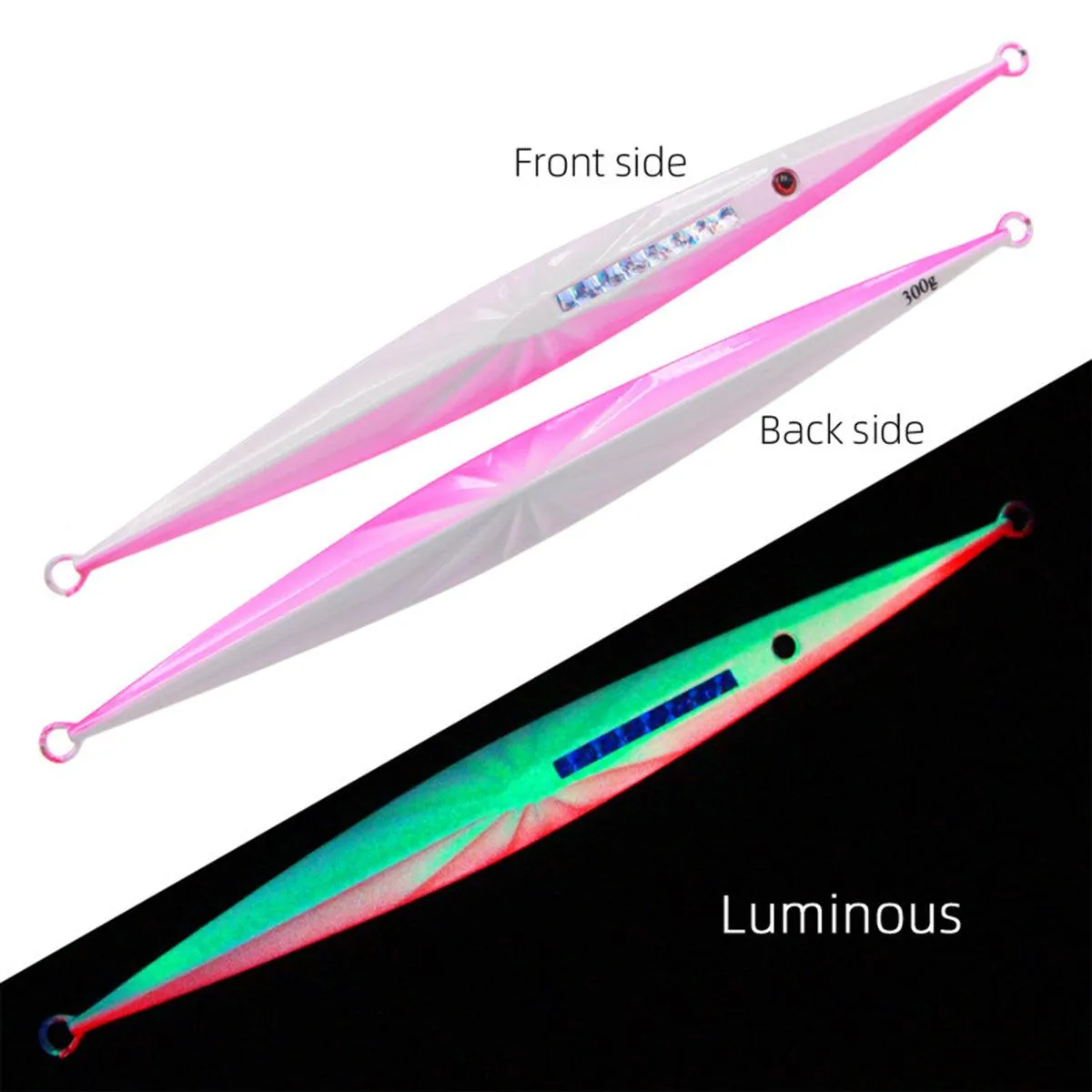 Glow in the Dark Fishing Lure Bionic Jigging Bait 150-400g Deep Sea Tackle
