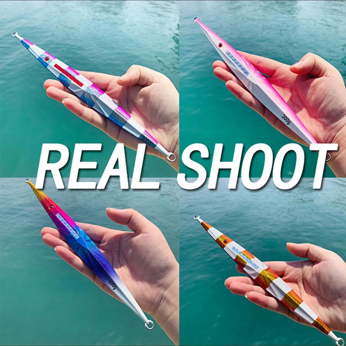Glow in the Dark Fishing Lure Bionic Jigging Bait 150-400g Deep Sea Tackle