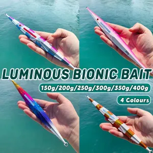 Glow in the Dark Fishing Lure Bionic Jigging Bait 150-400g Deep Sea Tackle