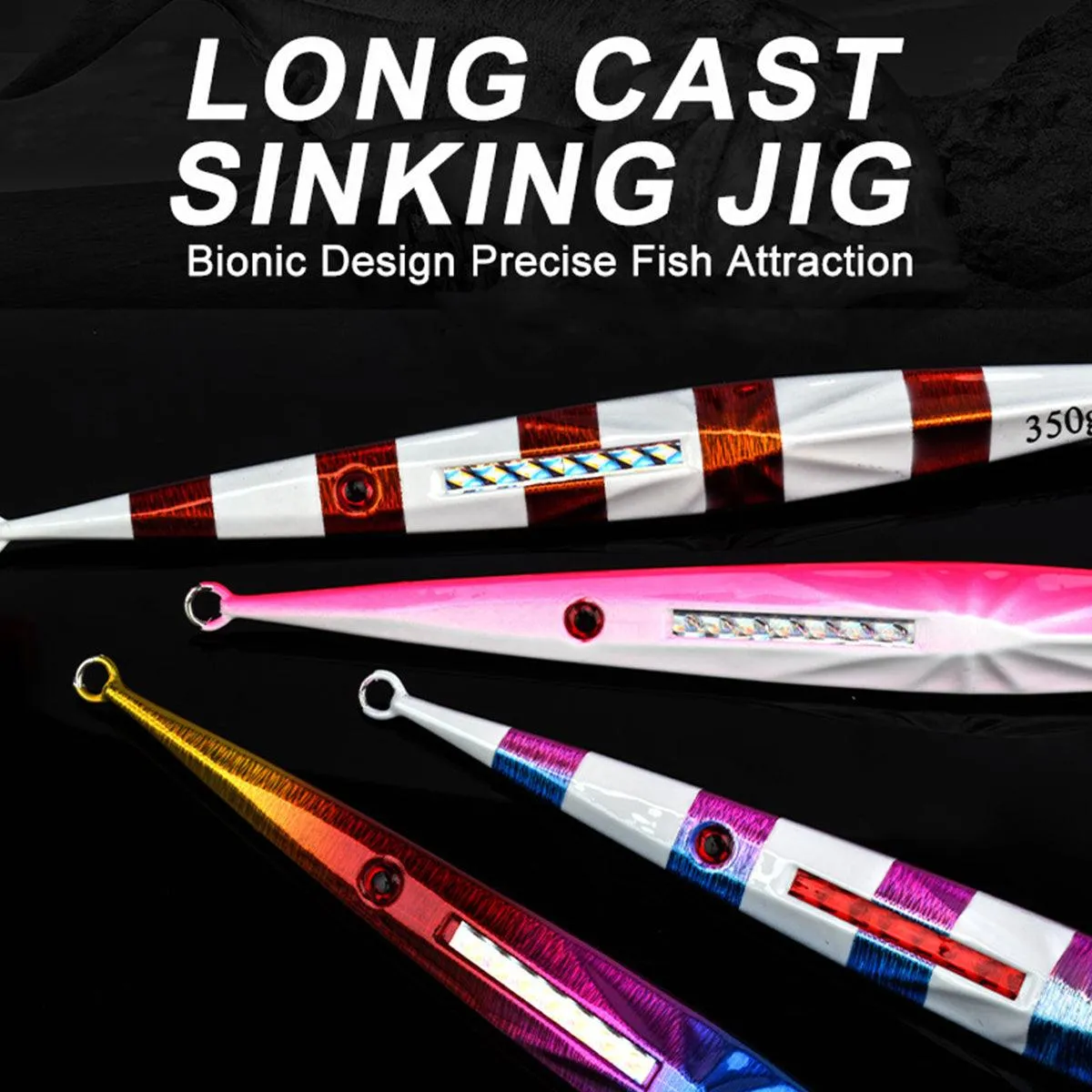 Glow in the Dark Fishing Lure Bionic Jigging Bait 150-400g Deep Sea Tackle