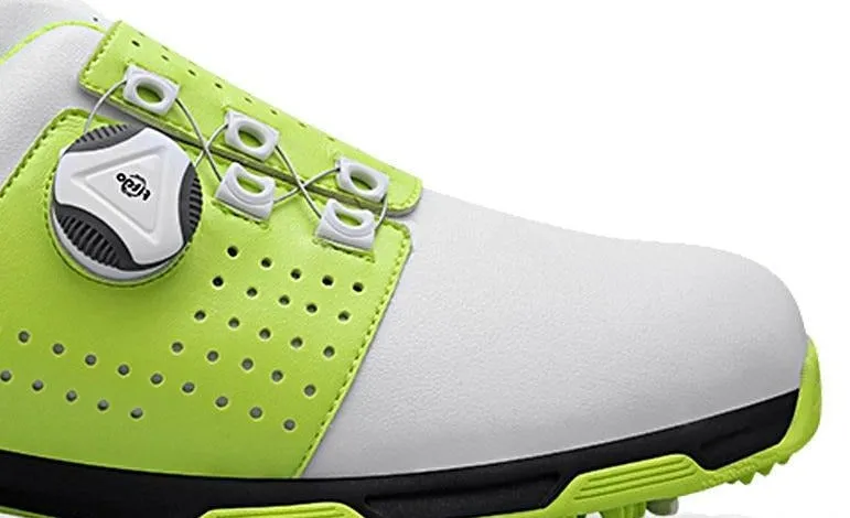 Golf Shoes Men Waterproof Breathable Golf Shoes Rotating Knobs Buckle Slip Resistant Sports Sneakers Outdoor Golf