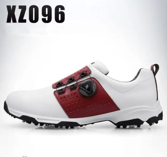 Golf Shoes Men Waterproof Breathable Golf Shoes Rotating Knobs Buckle Slip Resistant Sports Sneakers Outdoor Golf