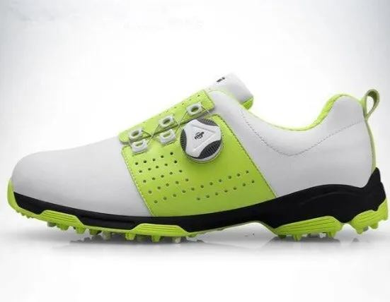 Golf Shoes Men Waterproof Breathable Golf Shoes Rotating Knobs Buckle Slip Resistant Sports Sneakers Outdoor Golf