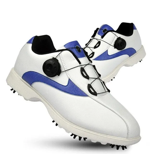 Golf Shoes Men Waterproof Sports Shoes Knobs Buckle Sneakers Mesh Lining Breathable Anti-slip Trainers for Male