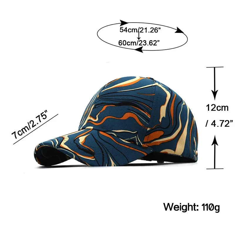 Graffiti Pattern Baseball Cap - Red Yellow Trucker Hat for Men Women, Summer Fishing Snapback Cap
