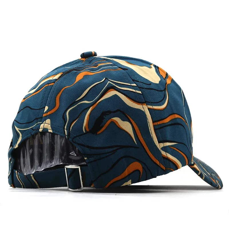 Graffiti Pattern Baseball Cap - Red Yellow Trucker Hat for Men Women, Summer Fishing Snapback Cap
