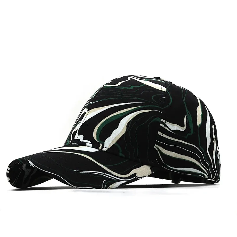 Graffiti Pattern Baseball Cap - Red Yellow Trucker Hat for Men Women, Summer Fishing Snapback Cap